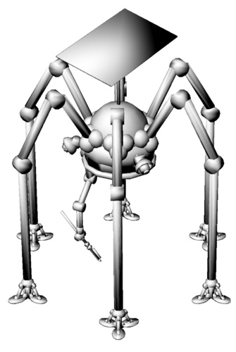 insect hunter farm robot image concept drawing
