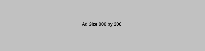 Ad Size 800 by 200